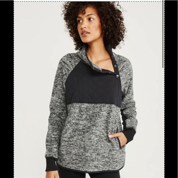 Abercrombie & Fitch Jackets & Blazers - Asymmetrical Snap-Up Fleece
